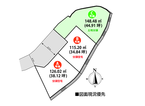 現地の区画図