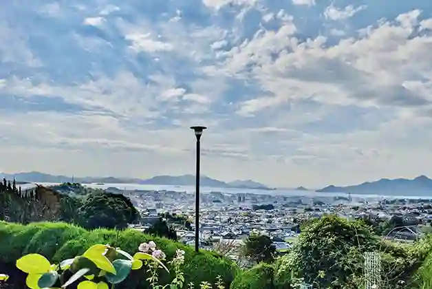 植物公園から見た佐伯区の風景